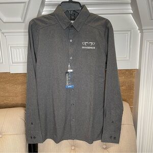 AB: NWT BMWGENIUS North END Sport Gray Moisture Wick Grey Button Down Shirt Sz S